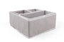 Hermia D2 Set Organizador Gris y Blanco de Tejido, 4 Piezas para el Hogar, Duradero y Elegante